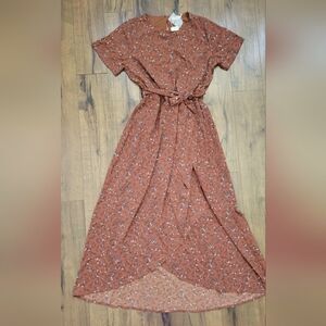 Roolee Taylor Jane Wrap Maxi, Size Medium, Rust